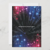 Magische Neonleuchten Sweet 16 Party Einladung (Rückseite)