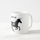 Magische Niedliche Einhorn Ich glaube an mich, Sch Kaffeetasse (VorderseiteRechts)