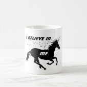 Magische Niedliche Einhorn Ich glaube an mich, Sch Kaffeetasse (Mittel)
