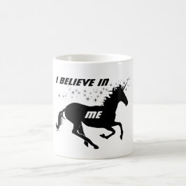 Magische Niedliche Einhorn Ich glaube an mich, Sch Kaffeetasse