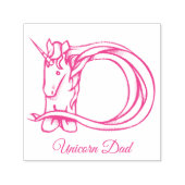 Magische Niedliche Monogramm D Einhorn-Vater oder  Permastempel (Design)