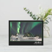 Magische Nordlicht-Weihnachtskarte Feiertagskarte (Stehend Vorderseite)