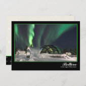 Magische Nordlicht-Weihnachtskarte Feiertagskarte (Vorne/Hinten)