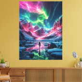 Magische Nordlichtanzeige Leinwanddruck (Insitu (Wohnzimmer))