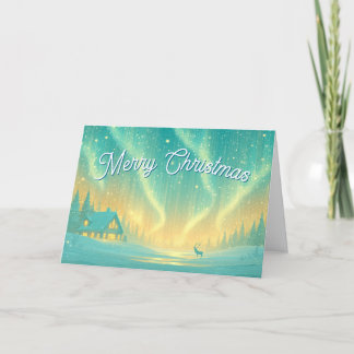Magische Nordlichter Frohe Weihnachten