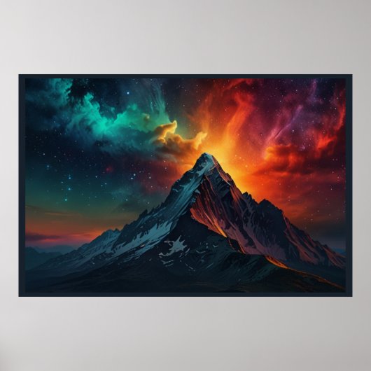 Magische Nordlichter-Landschaft Poster (Vorne)