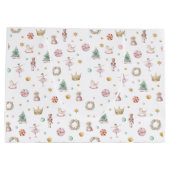 Magische Nutcracker Ballet Pink Wrapping Große Geschenktüte (Rückseite)