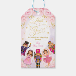 Magische Nutcracker Birthday Blush Gold Floral Geschenkanhänger