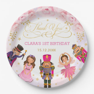 Magische Nutcracker Lila Gold Blumenballett Pappteller