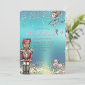 Magische Nutcracker Winter Wonderland Feiertage Pa Einladung (Stehend Vorderseite)