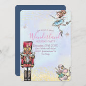 Magische Nutcracker Winter Wunderland Weihnachten Einladung (Vorne/Hinten)