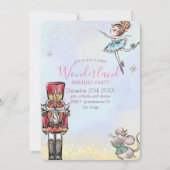 Magische Nutcracker Winter Wunderland Weihnachten Einladung (Vorderseite)