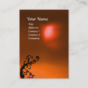 MAGISCHE ORANGE ACHAT-EDELSTEIN-MONOGRAMME VISITENKARTE