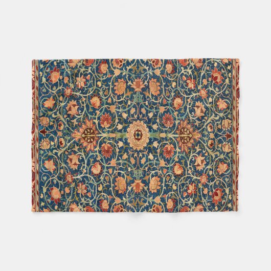 Magische Orientalisch-Rug Muster in Blau und Rot Fleecedecke (Vorderseite (Horizontal))