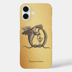 Magische Ouroboros-Drachen mit dem Namen Gold iPhone 16 Plus Hülle