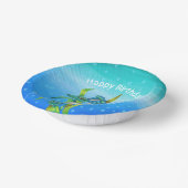 Magische Ozeandrache Horns Seetang-Blues Pappteller (Gewinkelt)