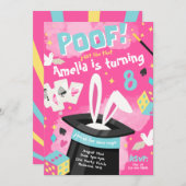 Magische Party Einladung | Einladung der Magier (Vorne/Hinten)