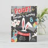 Magische Party Einladung | Einladung von Magic Bir (Stehend Vorderseite)