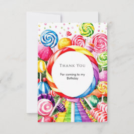 Magische Pastel Candyland Geburtstag Dankeskarte