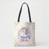Magische Pastel Einhorn mit Regenbogen Tasche (Vorderseite)