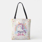 Magische Pastel Einhorn mit Regenbogen Tasche (Rückseite)