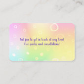 Magische Pastel Rainbow Visitenkarte (Rückseite)