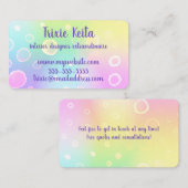 Magische Pastel Rainbow Visitenkarte (Vorne/Hinten)