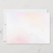 Magische Pastel Unicorn Rainbow Birthday Foto Dankeskarte (Rückseite)