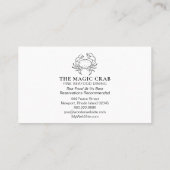 *~* Magische Pastelkrebse Feinschmecker am Meer Visitenkarte (Rückseite)