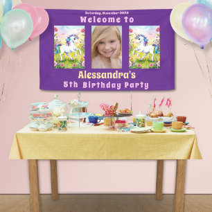 Magische Pastelle Custom Geburtstags-Foto Banner