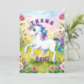 Magische Pastelle Custom Geburtstags-Foto Dankeskarte (Stehend Vorderseite)