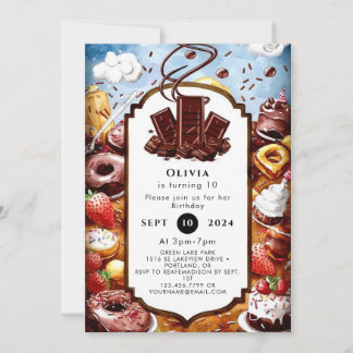 Magische Pastelschokolade Geburtstag Einladung