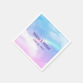 Magische Pastelwolken und eine Rainbow-Hochzeit Serviette (Ecke)