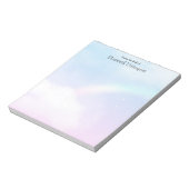Magische Pastelwolken und Regenbogen Notizblock (Rotiert)
