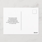 Magische Pastelwolken und Regenbogen Vielen Dank Postkarte (Rückseite)