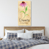 Magische Pflanze Echinacea 13.22'' x 25.52'' Leinw Leinwanddruck (Insitu (Schlafzimmer))