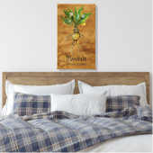 Magische Pflanze Mandrake 1 12.84'' x 21.93'' Lein Leinwanddruck (Insitu (Schlafzimmer))