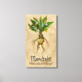 Magische Pflanze Mandrake 1 12.84'' x 21.93'' Lein Leinwanddruck (Vorderseite)