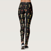 Magische Pilze Arten Wasserfarben Kunst Leggings (Rückseite)