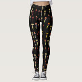 Magische Pilze Arten Wasserfarben Kunst Leggings (Vorderseite)