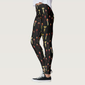 Magische Pilze Arten Wasserfarben Kunst Leggings (Links)