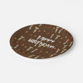 Magische Pilze Arten Wasserfarben Kunst Pappteller (Schrägansicht)