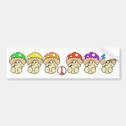 Magische Pilze Autoaufkleber (Vorne)