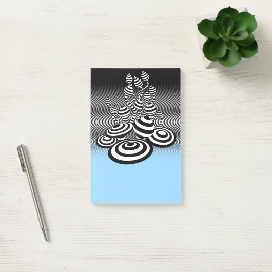 Magische Pilze blauer Post-it-Notenblock Post-it Klebezettel (Büro)