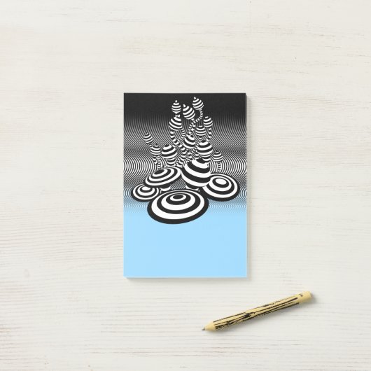 Magische Pilze blauer Post-it-Notenblock Post-it Klebezettel (Auf Schreibtisch)