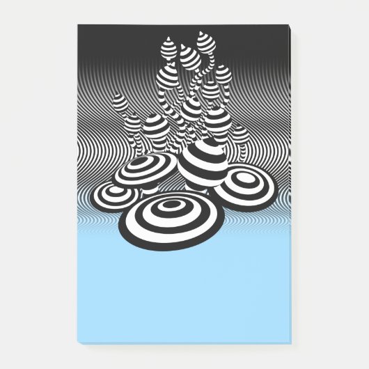 Magische Pilze blauer Post-it-Notenblock Post-it Klebezettel (Vorderseite)