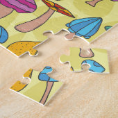 Magische Pilze Doodle Nahtloses Muster Puzzle (Seite)