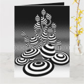 Magische Pilze große Grüße Karte (Gelbe Blume)