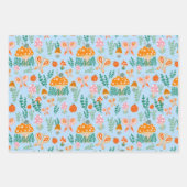 Magische Pilze Niedliche Schmetterlinge Schnecken Geschenkpapier Set (Vorderseite 3)