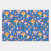 Magische Pilze Niedliche Schmetterlinge Schnecken Geschenkpapier Set (Vorderseite)